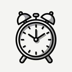 Cartoon Alarm Clock Icon Showing Time for Deadline Reminders, Early Wake-Up, Schedule Planning, Time Management Blogs, Project Timelines, and Productivity Apps-