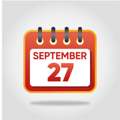 September 27 Calendar Illustration