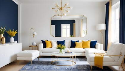 interior modern design room 3d