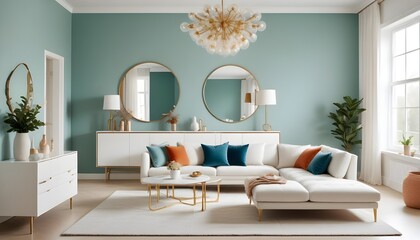 interior modern design room 3d