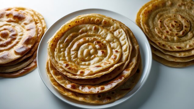 Top View of Lacha Paratha