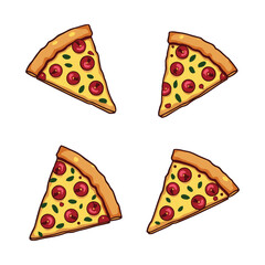 pizza vector design pack collection