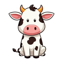 cow vector design draw
