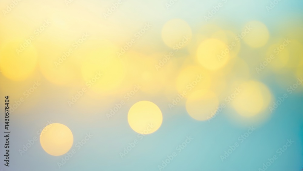 Poster bokeh background in yellow created by natural elements.