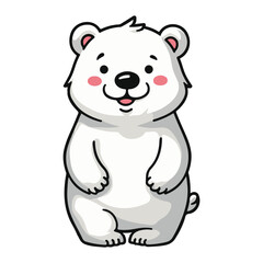 polar bear vector design draw