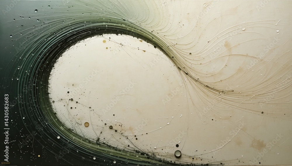 Aufkleber dynamic flowing patterns in abstract art contemporary gallery digital artwork minimalist environment