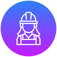 Worker Female Icon