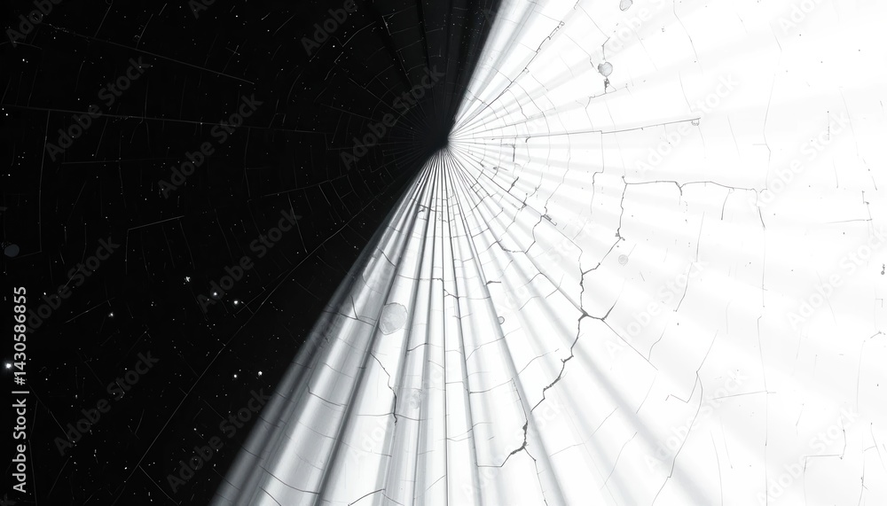 Poster dynamic light rays creating contrast in space abstract art digital design cosmic environment artisti