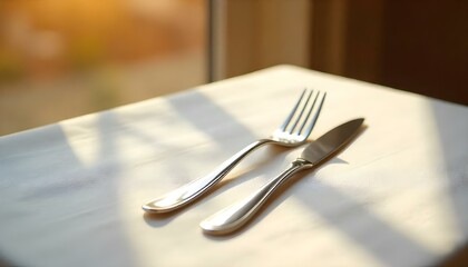 Fork and knife isolated on white background