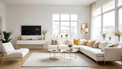 interior modern design room 3d