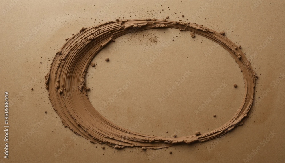 Poster artistic creation of an abstract shape using clay studio visual artwork controlled environment top-d