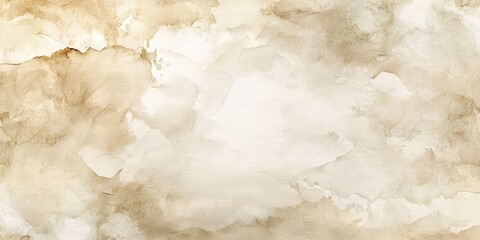 Fototapeta premium A delicate watercolor painting in soft beige and neutral tones, blending seamlessly with a textured paper background