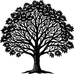 Obraz premium vector tree silhouette