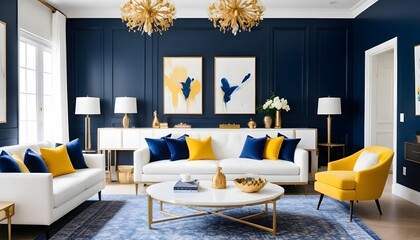 interior modern design room 3d