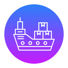 Worldwide Shipping Boat Icon