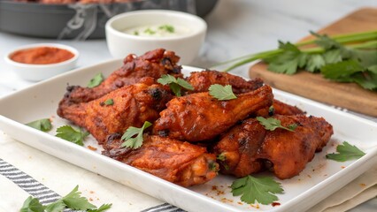 Fototapeta premium Spicy Buffalo Wings