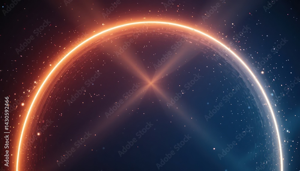 Poster celestial event cosmic phenomenon outer space digital art starry background abstract view energy and
