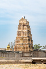 Virupaksha temple in Hampi, South India, historic monument of the ancient Vijayanagara Empire,...