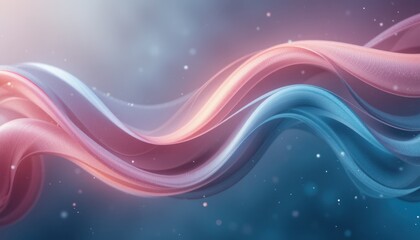 Dynamic flowing waves in blue and pink abstract background digital art ethereal environment close-up view fluid motion concept