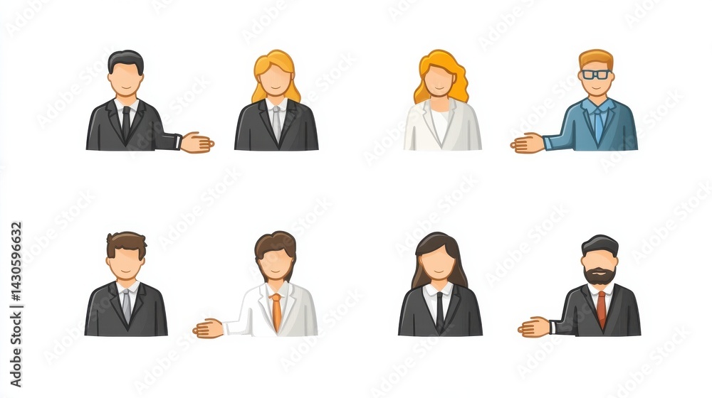 Poster vector collaboration icons. editable stroke. teamwork problem solving solution partnership. trust co