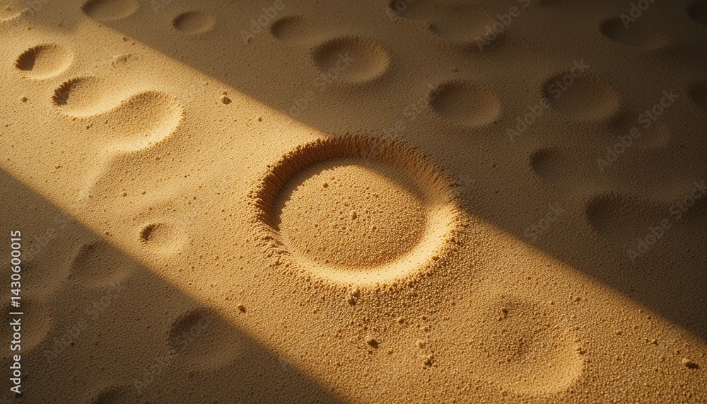 Poster exploring unique sand patterns desert location photography natural environment close-up view artisti