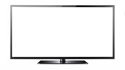 mockup of a large modern black TV, png file of isolated cutout object with shadow on transparent background. PNG