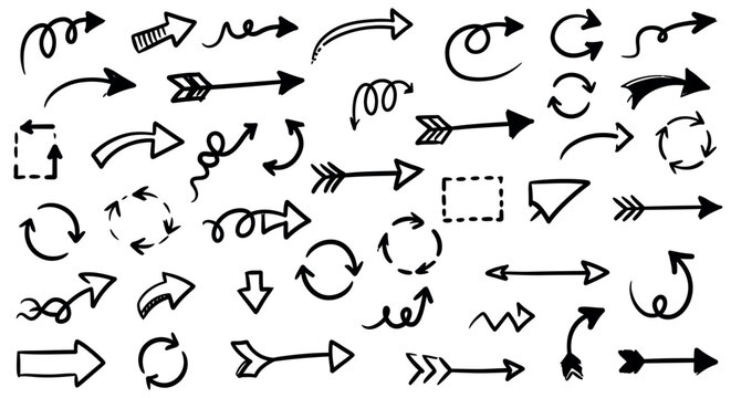 Hand-Drawn Arrow Doodle Collection
