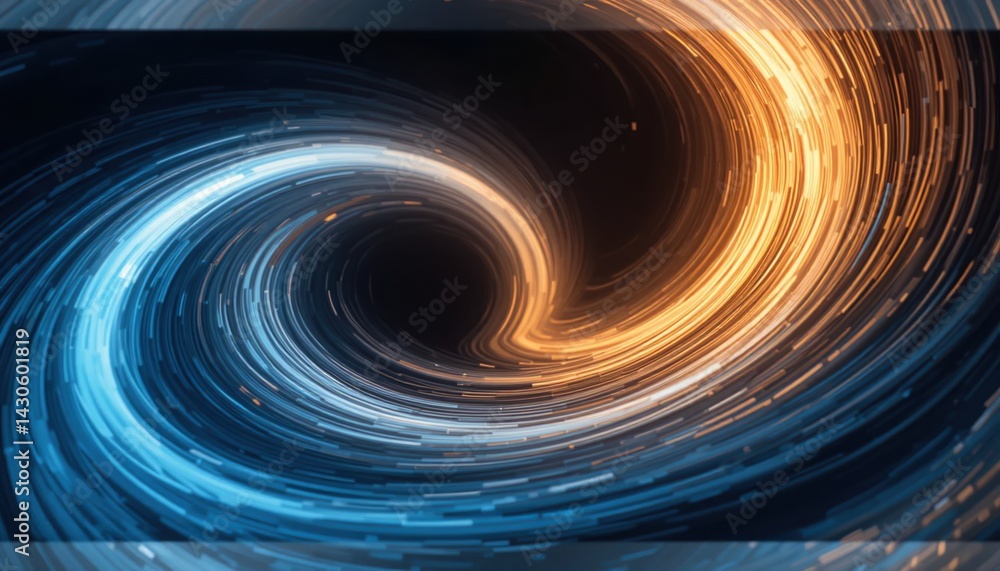 Poster dynamic energy flow abstract digital art vortex patterns dark background high contrast motion concep