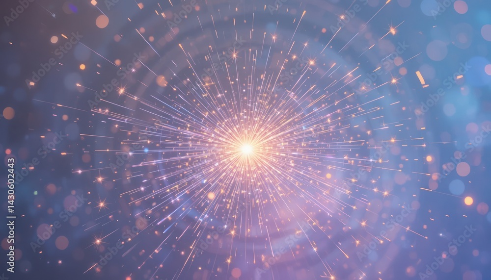 Poster dynamic sparkler explosion abstract visuals digital art vibrant colors close-up view energy concept