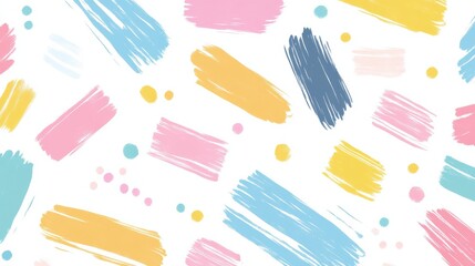 Fun colorful line doodle seamless pattern. Creative abstract style art background for children or trendy design with stripe shapes. Simple childish scribble backdrop.