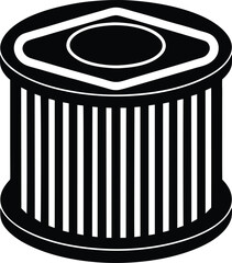 air filter silhouette on whrite background
