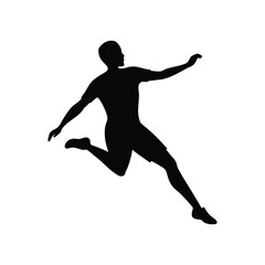 silhouette of a man jumping