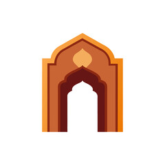 Prayer Arch Niche Mihrab isolated on transparent background