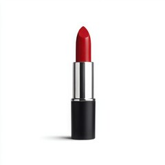 3d red lipstick tube isolated on white background