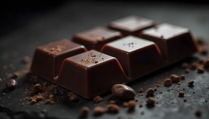 Closeup of chocolate bar