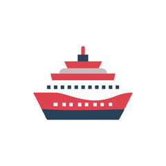Obraz premium Cruise Ship Icon isolated on transparent background
