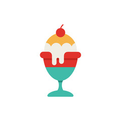 Melting Sundae Cup isolated on transparent background