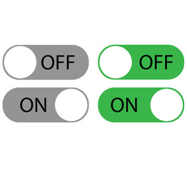 Toggle switch symbol. Vector Illustration. On and Off button