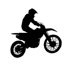 motocross rider silhouette