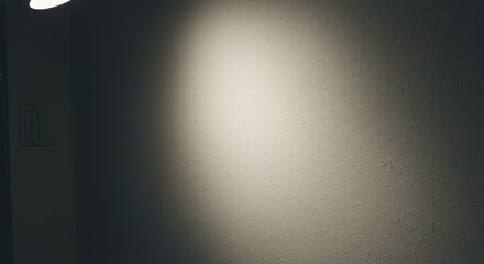 Naklejka premium Interior Wall with Light Cast by a Ceiling Fixture