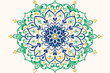 Vector floral lace pattern for ornamental mandala design