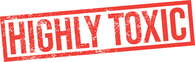 Highly Toxic Warning Rubber Stamp