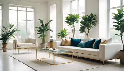 interior modern design room 3d