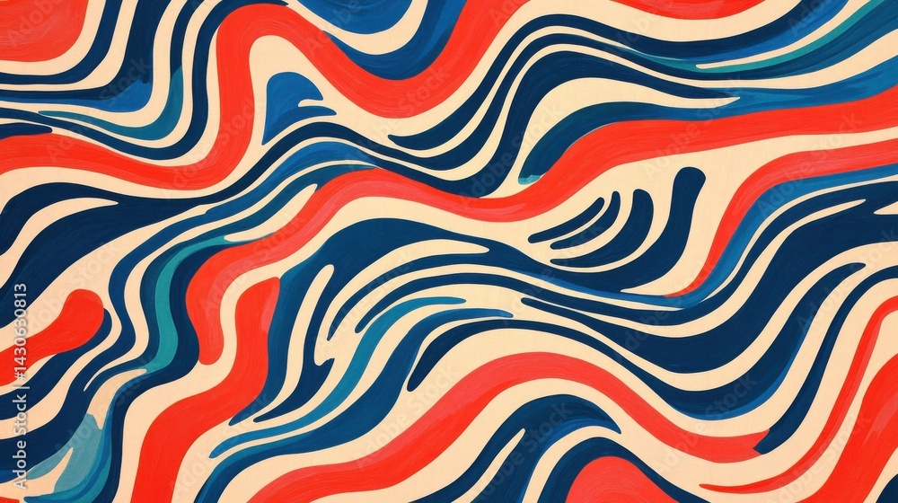 Poster abstract playful background with wavy line. backdrop with organic curvy curly stripe. wave line art.