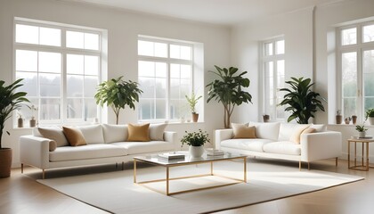 interior modern design room 3d