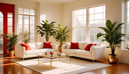 interior modern design room 3d