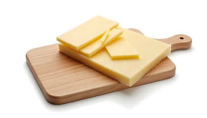 wood cutting board isolated on white background