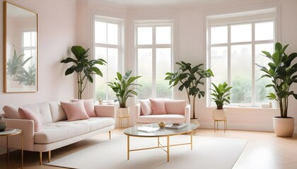 interior modern design room 3d