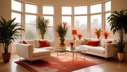 interior modern design room 3d