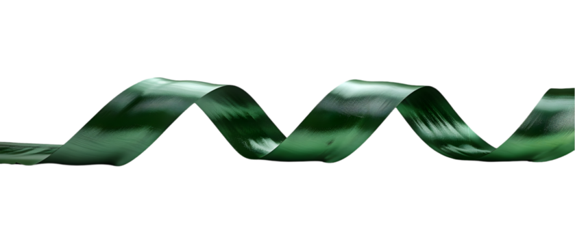 Emerald Ribbon Spiral Design.